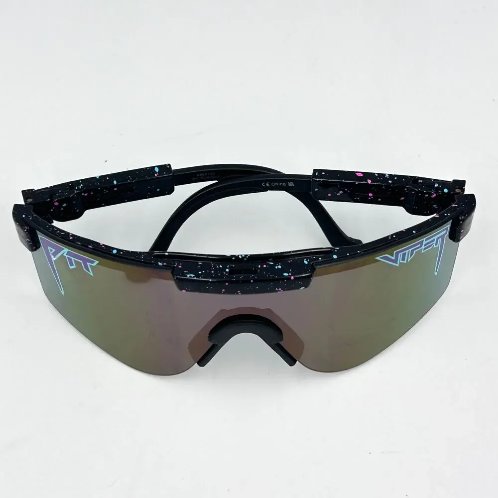 Pit Viper Originals Night Fall Sunglasses Shield Polarized Mirrored Purple Black